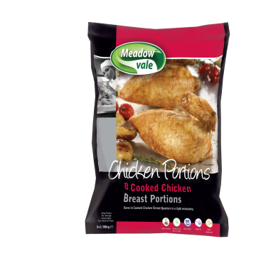 Meadowvale Cooked Chicken Breast Portions - 283-340g