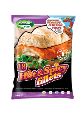 Meadowvale Hot & Spicy Chicken Fillets 110g