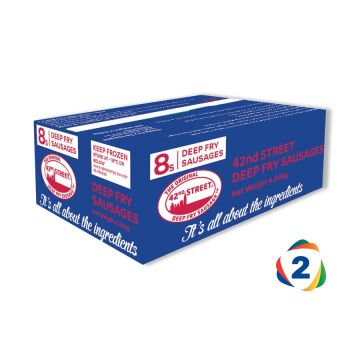 42nd Street Deepfry Jumbo Sausages 8s (80)