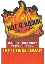 Hot N Kickin' Tent Card