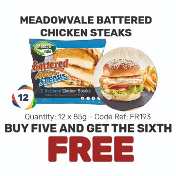 Meadowvale Battered Chicken Steaks Offer