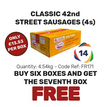 Classic 42nd Street Jumbo Sausages 4s (40) Offer